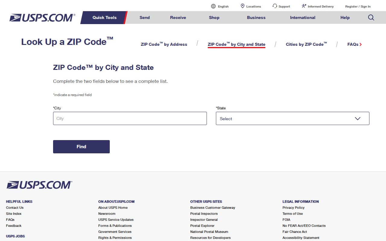 USPS ZIP Code Lookup screen for checking Hazel Dell postal areas